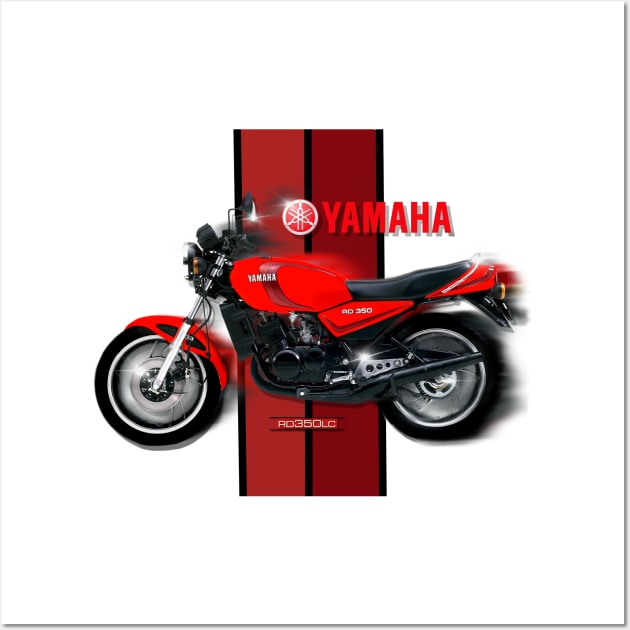 Retro RD 350 LC 2 Stroke Motorcycle Yamaha Motorcycle Posters